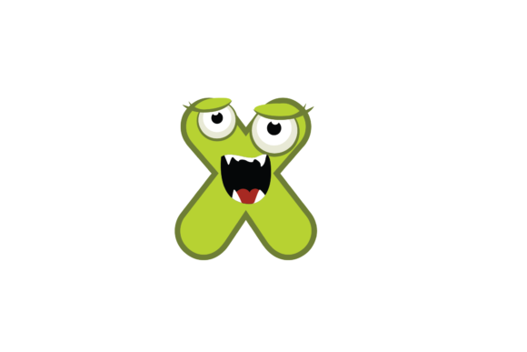 Alphabet Kawaii Monster Halloween X: A Versatile Graphic Design Asset for Branding
