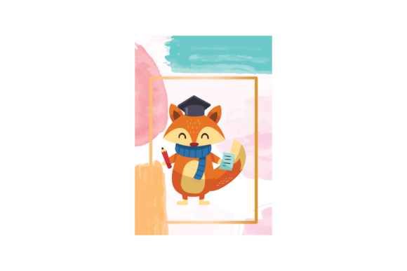 Animal Cartoon Style Graduation Card Review for Embroidery Projects