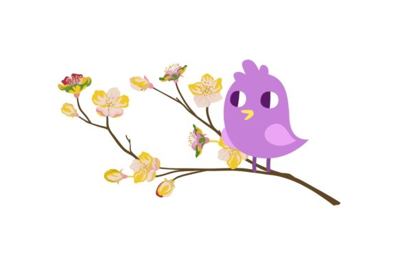 Birds Perched on Branches: A Versatile Graphic for Creative Projects