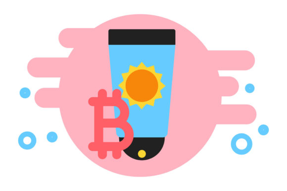 Bitcoin Travel Icon Art Sunscreen Design – A Versatile Graphics Freebie for Crafters