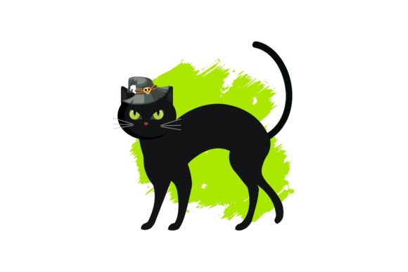 Black Cat Halloween Character: A Versatile Graphic Design Asset for Digital Sellers