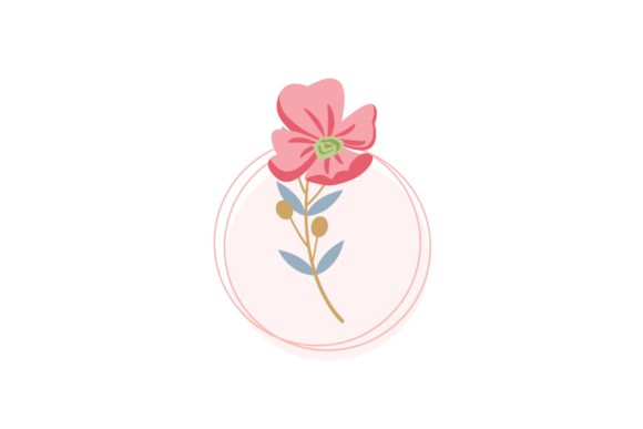 Blooming Flower Pink Background SVG: A Versatile Graphic Design Asset for Creative Marketers