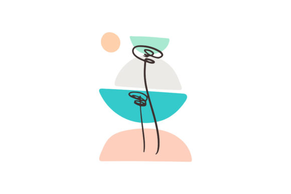 Boho Leaf Tropical Line Art: A Versatile Graphic for Local Business Branding