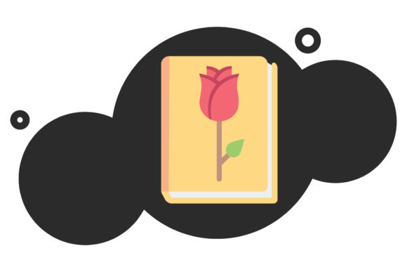Book Icon Design Vector Rose Creative: A Versatile Graphic for Branding and Marketing