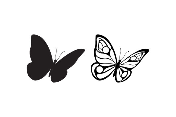 Butterfly Swarm Silhouette: A Versatile Graphic Design Asset for Local Business Branding