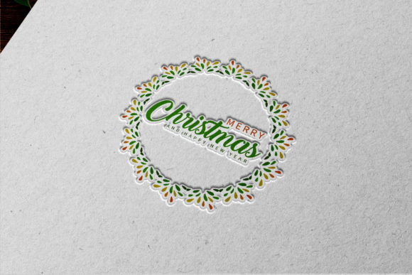 Christmas Green Wreath: A Festive Graphic Design Asset for Crafts and Branding