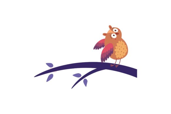 Colorful Cute Birds on the Branch: A Vibrant Graphic Design Asset for Branding and Marketing