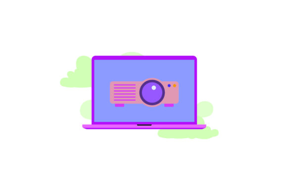Flat Icon Laptop Projector Pink – A Practical Design for Graphics and Freebies