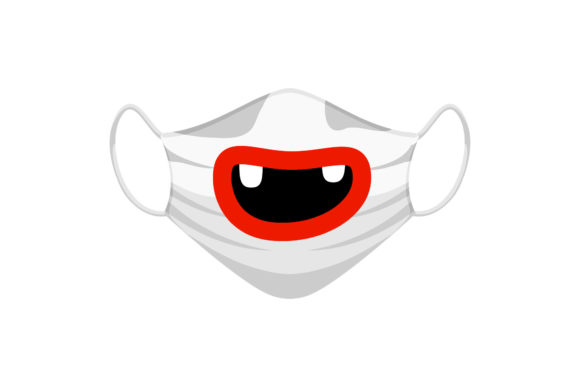 Halloween Fabric Face Mask Graphics for Seasonal Design Projects
