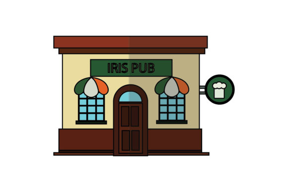 Icon Building Pub Filled Line Vector: A Versatile Graphic Design Asset for Marketers