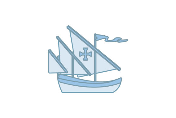 Icon Transportation Sailing Boat Blue UI: A Modern Graphic Design Freebie for Content Creators