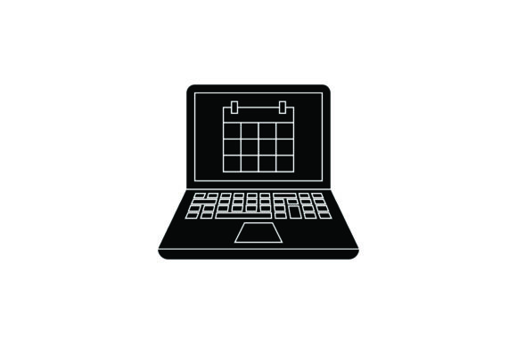 Laptop Flat Icon Calendar Black Filled: A Designer’s Real-World Take