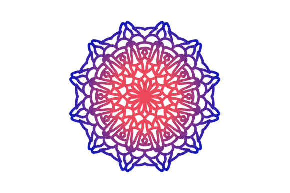 Mandala Illustration Dark Blue and Pink: A Modern Graphic Design Asset for Content Creators