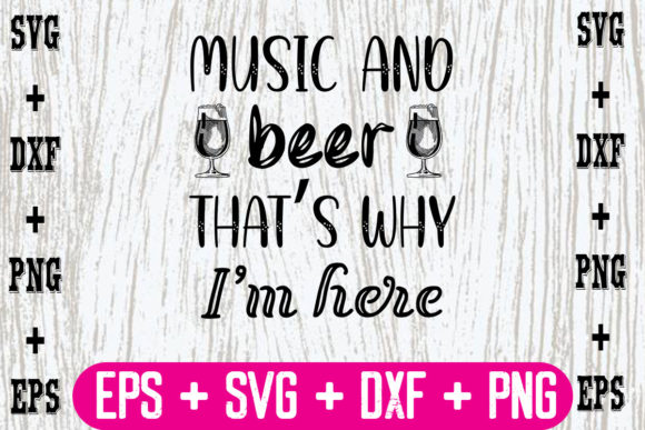 Music and Beer Graphics for Crafts & Content Creators