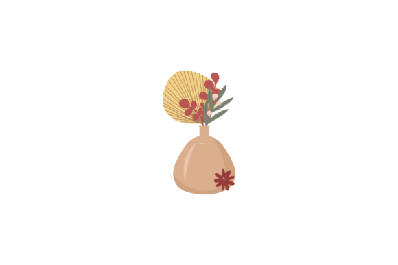 Potted Plant Decoration Boho Graphics for Authentic Branding