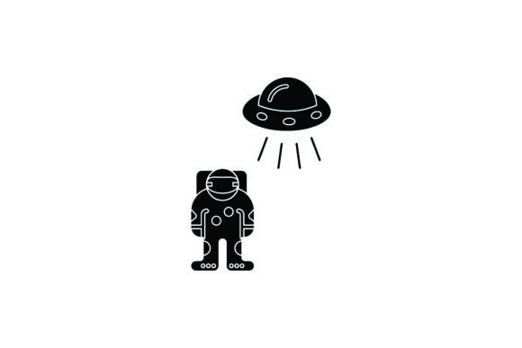 Space Flat Icon Astronaut Black Filled: A Practical Design Freebie for Creative Projects