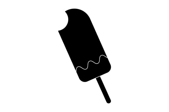Summer Ice Cream Black Icon: A Graphic Design Asset for Modern Web Publishing