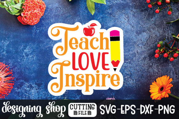 Teach Love Inspire Sticker: A Versatile Graphic for Crafts & Handmade Projects