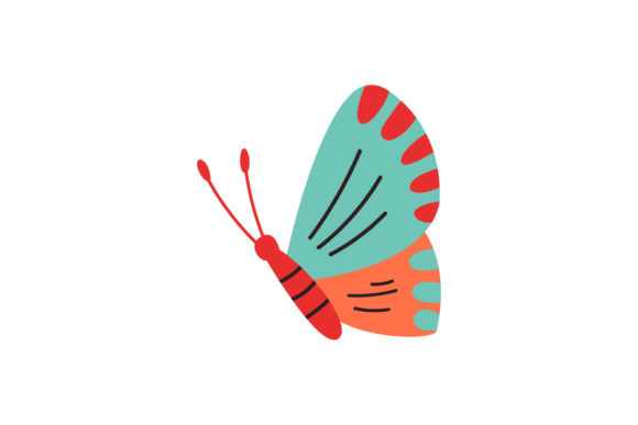 Vintage Butterfly Flying: A Versatile Graphic Design Asset for Illustrations